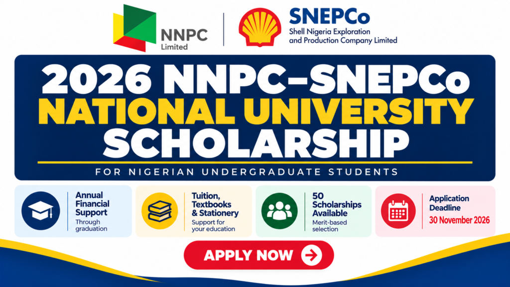 2026 NNPC–SNEPCo National University Scholarship