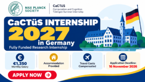 CaCTüS Internship 2027 in Germany: Fully Funded