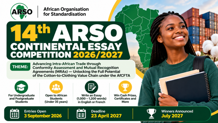 ARSO 14th Continental Essay Competition for African Students