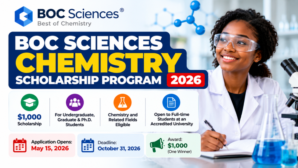 BOC Sciences Chemistry Scholarship Program 2026 — $1,000 Scholarship