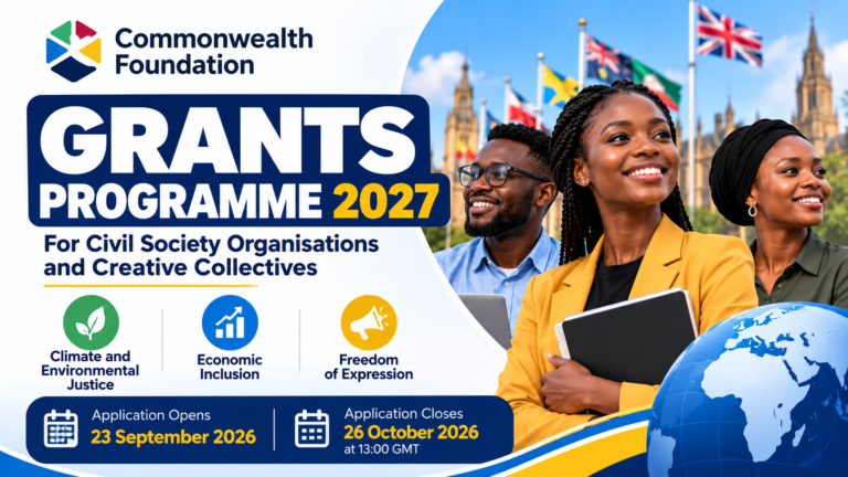 Commonwealth Foundation Grants Programme 2027 for Civil Society.